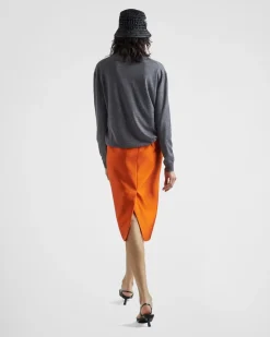 Mujer Prada TEJIDOS DE PUNTO^Jersey De Cachemir Con Cuello De Pico