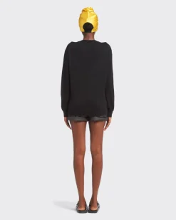 Mujer Prada TEJIDOS DE PUNTO^Jersey De Cachemir Con Cuello De Pico