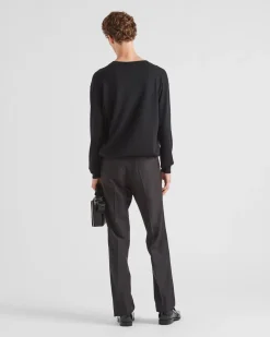 Hombre Prada TEJIDOS DE PUNTO^Jersey De Cachemir Con Cuello En Pico