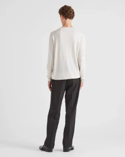Hombre Prada TEJIDOS DE PUNTO^Jersey De Cachemir Con Cuello En Pico