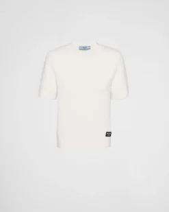 Mujer Prada TEJIDOS DE PUNTO^Jersey De Cachemir Con Cuello Redondo