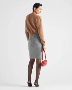 Mujer Prada TEJIDOS DE PUNTO^Jersey De Cachemir Con Cuello Redondo