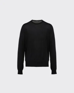 Hombre Prada TEJIDOS DE PUNTO^Jersey De Cachemir Suave Con Cuello Redondo