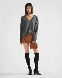 Mujer Prada TEJIDOS DE PUNTO^Jersey De Cachemir Y Lana