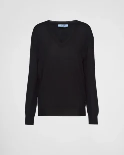 Mujer Prada TEJIDOS DE PUNTO^Jersey De Cachemir Y Lana