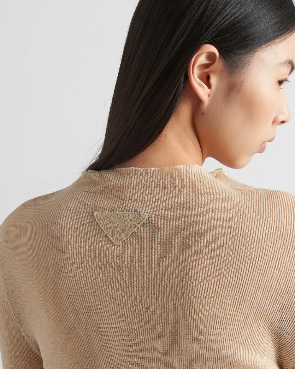 Mujer Prada TEJIDOS DE PUNTO^Jersey De Cuello Alto De Algodón