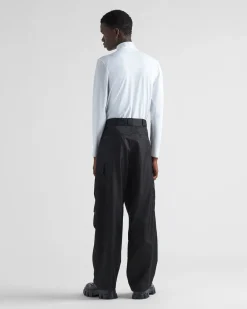 Hombre Prada CAMISETAS Y POLOS^Jersey De Cuello Alto De Algodón Elástico