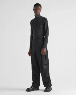 Hombre Prada CAMISETAS Y POLOS^Jersey De Cuello Alto De Algodón Elástico