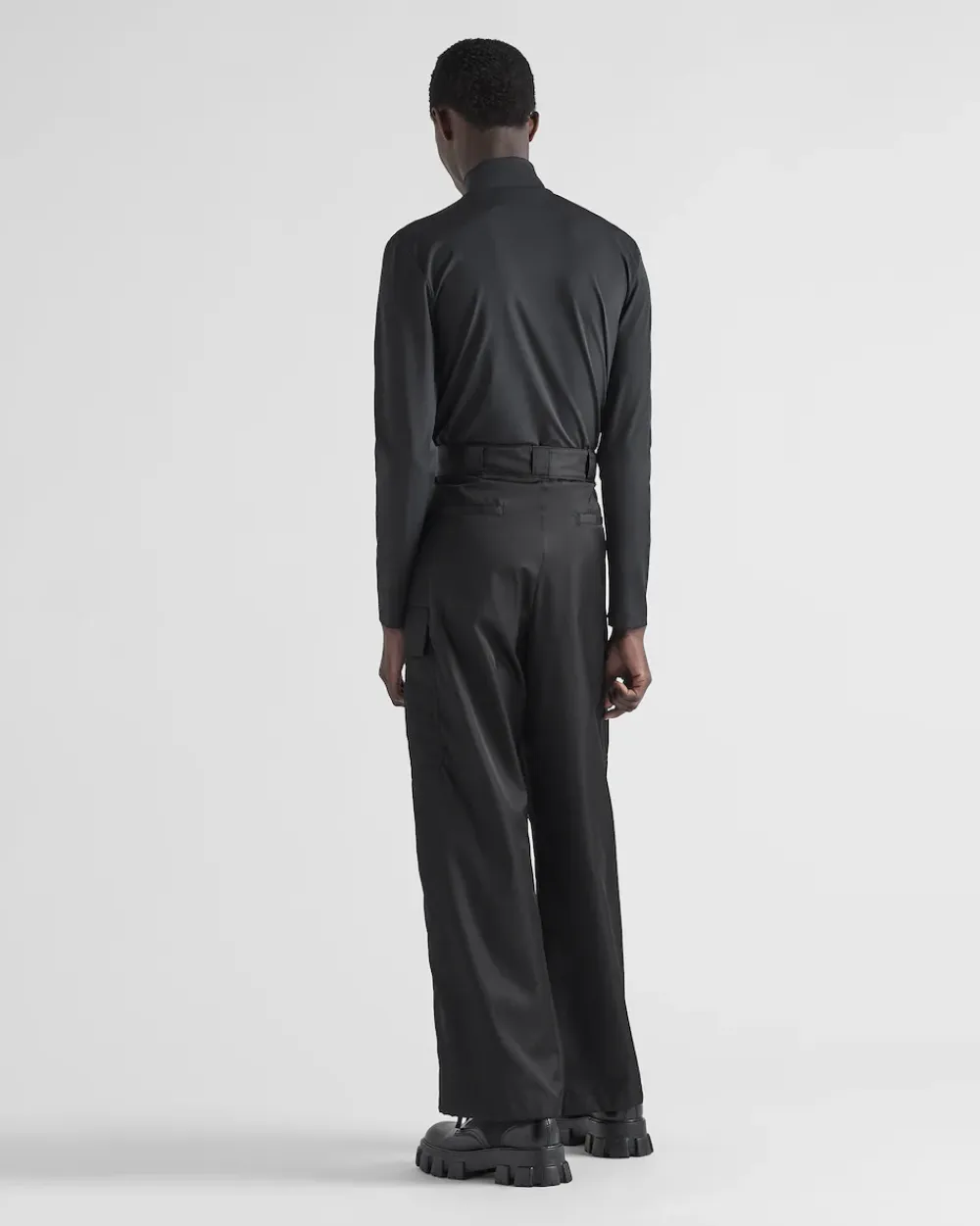 Hombre Prada CAMISETAS Y POLOS^Jersey De Cuello Alto De Algodón Elástico