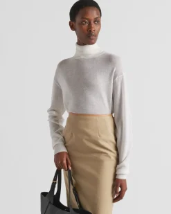 Mujer Prada TEJIDOS DE PUNTO^Jersey De Cuello Alto De Cachemir