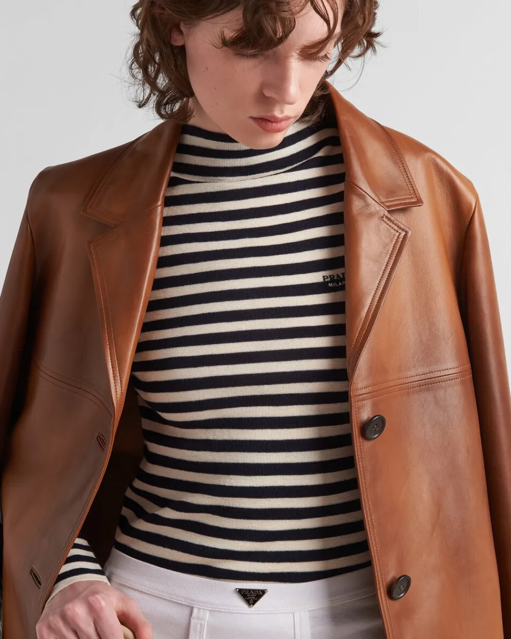 Mujer Prada TEJIDOS DE PUNTO^Jersey De Cuello Alto De Lana Superfina