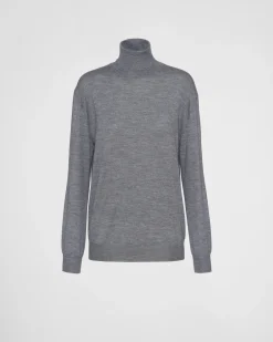 Mujer Prada TEJIDOS DE PUNTO^Jersey De Cuello Alto De Lana Y Cachemir