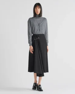 Mujer Prada TEJIDOS DE PUNTO^Jersey De Cuello Alto De Lana Y Cachemir