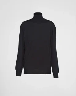 Mujer Prada TEJIDOS DE PUNTO^Jersey De Cuello Alto De Lana Y Cachemir