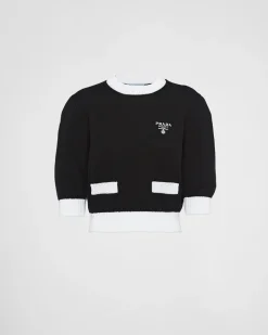 Mujer Prada TEJIDOS DE PUNTO^Jersey De Cuello Redondo De Algodón