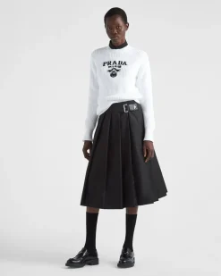 Mujer Prada TEJIDOS DE PUNTO^Jersey De Cuello Redondo De Algodón