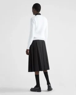 Mujer Prada TEJIDOS DE PUNTO^Jersey De Cuello Redondo De Algodón