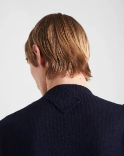 Hombre Prada TEJIDOS DE PUNTO^Jersey De Cuello Redondo De Lana Shetland