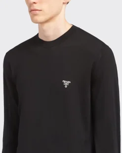 Hombre Prada TEJIDOS DE PUNTO^Jersey De Cuello Redondo De Lana Superfina