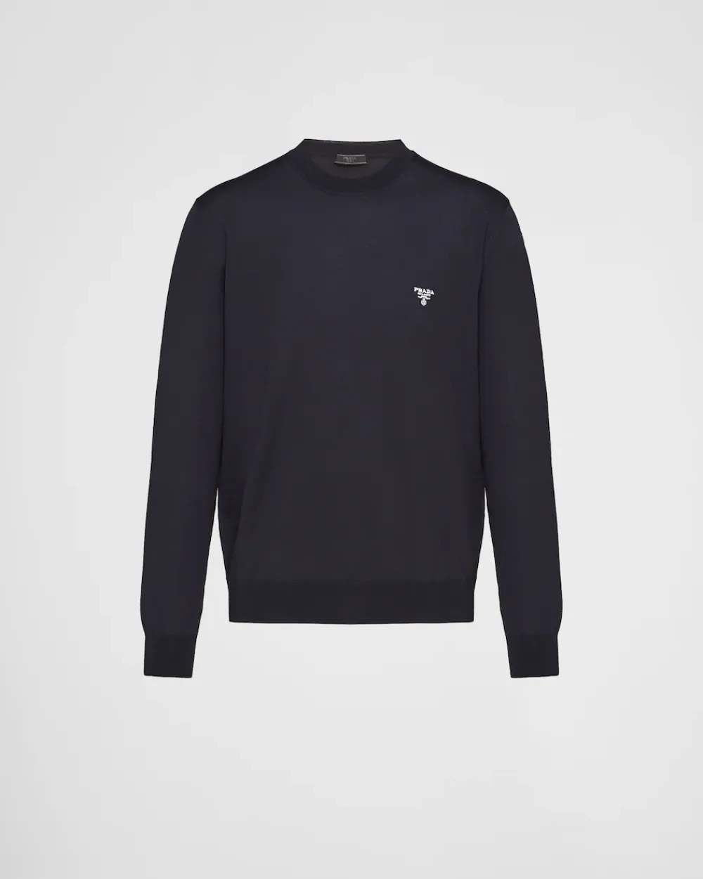 Hombre Prada TEJIDOS DE PUNTO^Jersey De Cuello Redondo De Lana Superfina