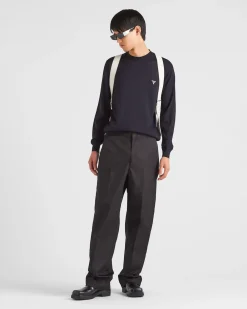 Hombre Prada TEJIDOS DE PUNTO^Jersey De Cuello Redondo De Lana Superfina
