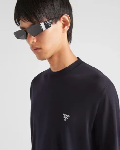 Hombre Prada TEJIDOS DE PUNTO^Jersey De Cuello Redondo De Lana Superfina