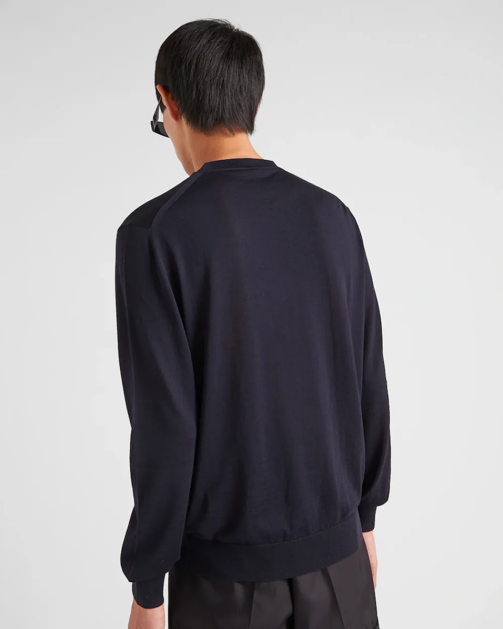 Hombre Prada TEJIDOS DE PUNTO^Jersey De Cuello Redondo De Lana Superfina
