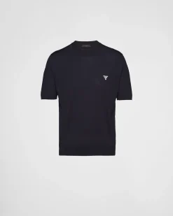 Hombre Prada TEJIDOS DE PUNTO^Jersey De Cuello Redondo De Lana Superfina