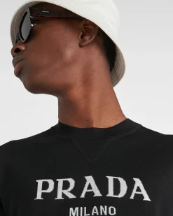 Hombre Prada TEJIDOS DE PUNTO^Jersey De Cuello Redondo De Lana Superfina