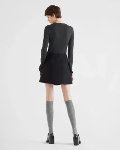 Mujer Prada TEJIDOS DE PUNTO^Jersey De Cuello Redondo De Lana Superfina