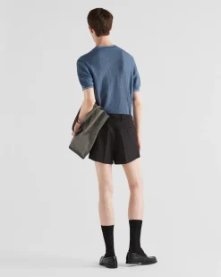 Hombre Prada TEJIDOS DE PUNTO^Jersey De Cuello Redondo De Seda Y Algodón