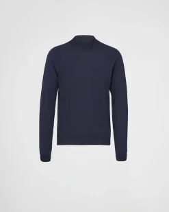Hombre Prada TEJIDOS DE PUNTO^Jersey De Lana De Estambre Con Cuello Alto