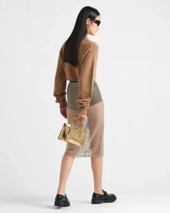 Mujer Prada TEJIDOS DE PUNTO^Jersey De Lana Y Cachemir Con Cuello De Pico
