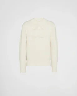 Hombre Prada TEJIDOS DE PUNTO^Jersey De Lana Y Cachemir Con Cuello Redondo