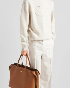 Hombre Prada TEJIDOS DE PUNTO^Jersey De Lana Y Cachemir Con Cuello Redondo