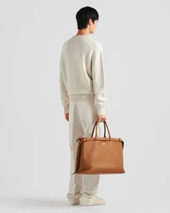 Hombre Prada TEJIDOS DE PUNTO^Jersey De Lana Y Cachemir Con Cuello Redondo