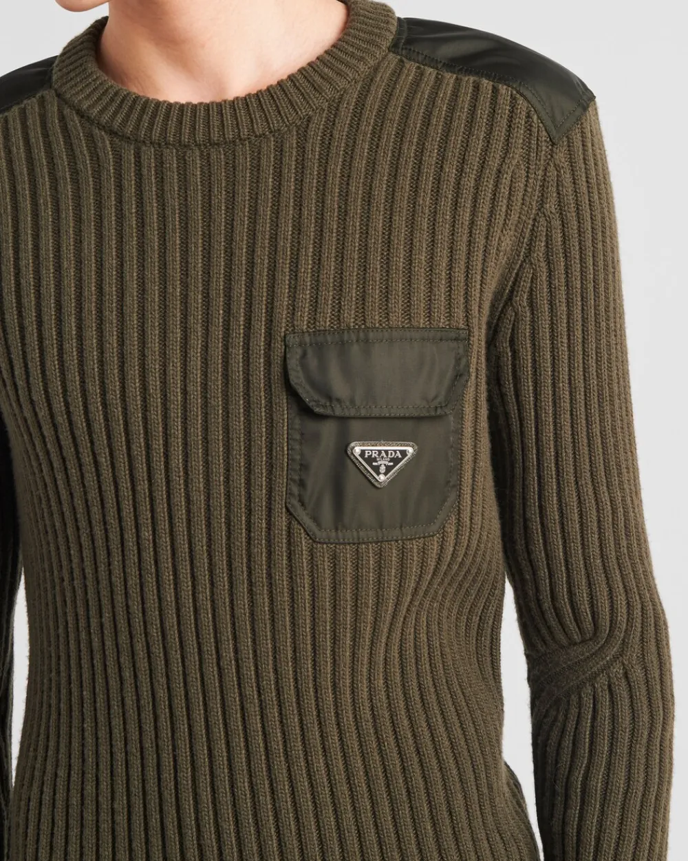 Hombre Prada TEJIDOS DE PUNTO^Jersey De Lana Y Cachemir Con Cuello Redondo