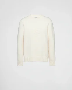 Hombre Prada TEJIDOS DE PUNTO^Jersey De Lana Y Cachemir Con Cuello Redondo