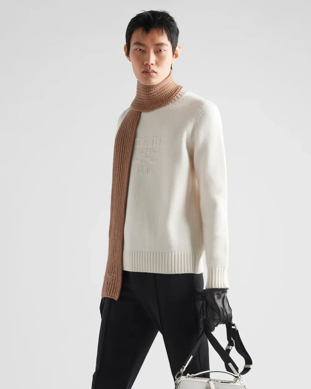 Hombre Prada TEJIDOS DE PUNTO^Jersey De Lana Y Cachemir Con Cuello Redondo