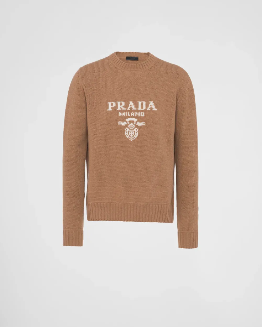 Hombre Prada TEJIDOS DE PUNTO^Jersey De Lana Y Cachemir Con Cuello Redondo