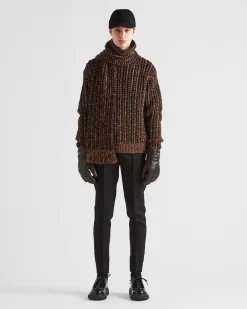 Hombre Prada TEJIDOS DE PUNTO^Jersey De Lana Y Cachemir Con Cuello Redondo