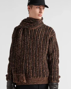 Hombre Prada TEJIDOS DE PUNTO^Jersey De Lana Y Cachemir Con Cuello Redondo