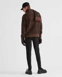 Hombre Prada TEJIDOS DE PUNTO^Jersey De Lana Y Cachemir Con Cuello Redondo