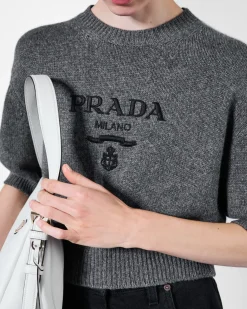 Mujer Prada TEJIDOS DE PUNTO^Jersey De Lana Y Cachemir Con Cuello Redondo