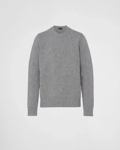 Hombre Prada TEJIDOS DE PUNTO^Jersey De Lana Y Cachemir Con Cuello Redondo