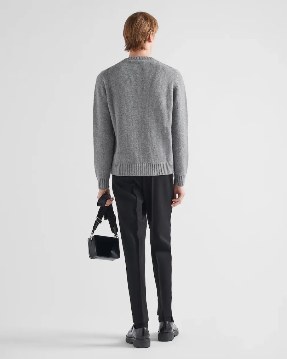 Hombre Prada TEJIDOS DE PUNTO^Jersey De Lana Y Cachemir Con Cuello Redondo