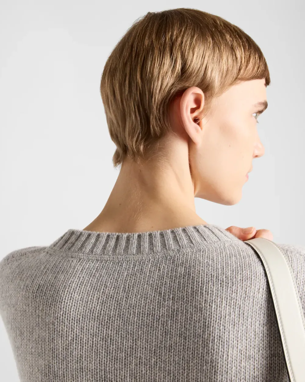 Mujer Prada TEJIDOS DE PUNTO^Jersey De Lana Y Cachemir Con Cuello Redondo