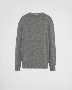 Mujer Prada TEJIDOS DE PUNTO^Jersey De Lana Y Cachemir Con Cuello Redondo