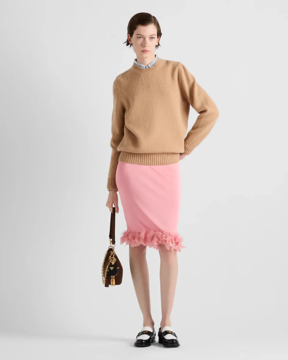 Mujer Prada TEJIDOS DE PUNTO^Jersey De Lana Y Cachemir Con Cuello Redondo