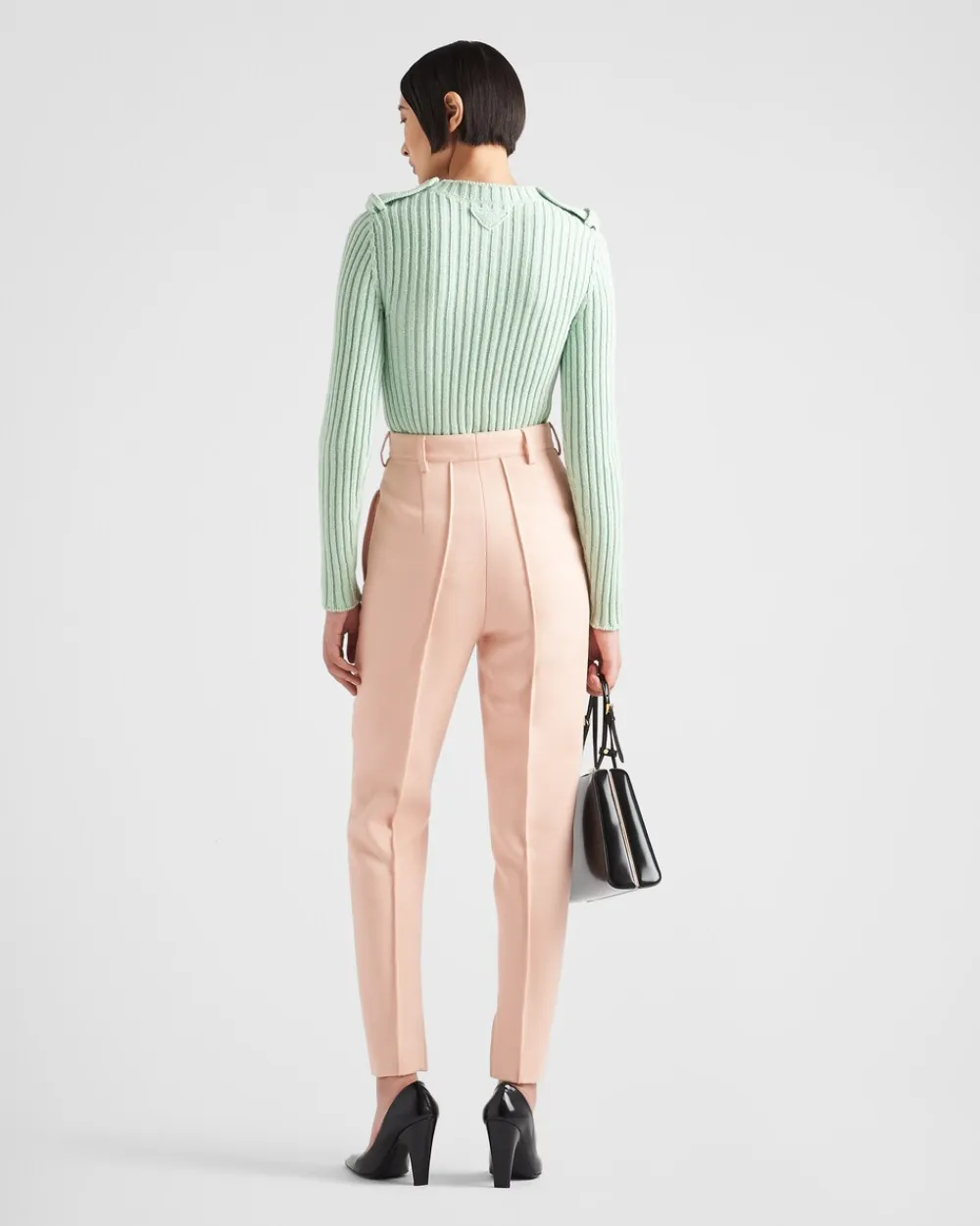 Mujer Prada TEJIDOS DE PUNTO^Jersey De Lana Y Cachemir Con Cuello Redondo